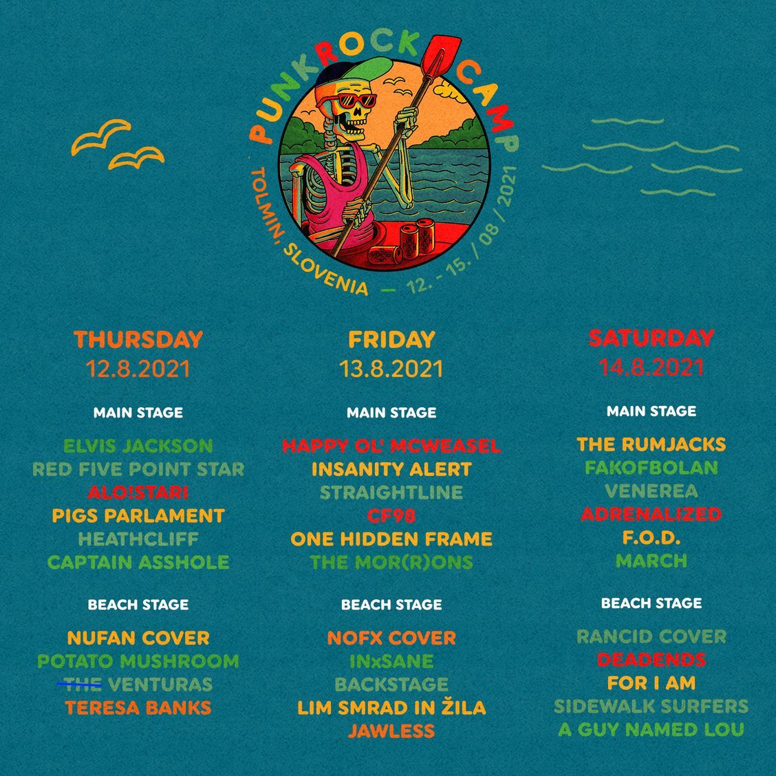 Punk Rock Camp 2.1. - Line Up 2021