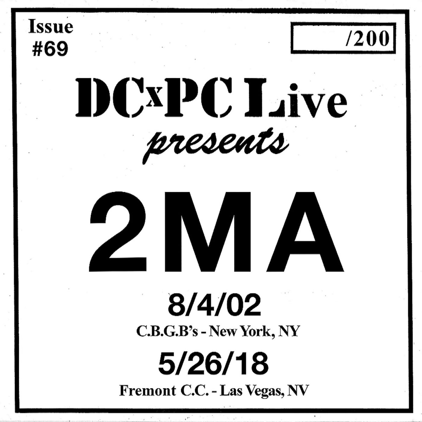 Two Man Advantage - Live At CBGB's 2002 / Live At Punk Rock Bowling 2018 - DCxPC Live