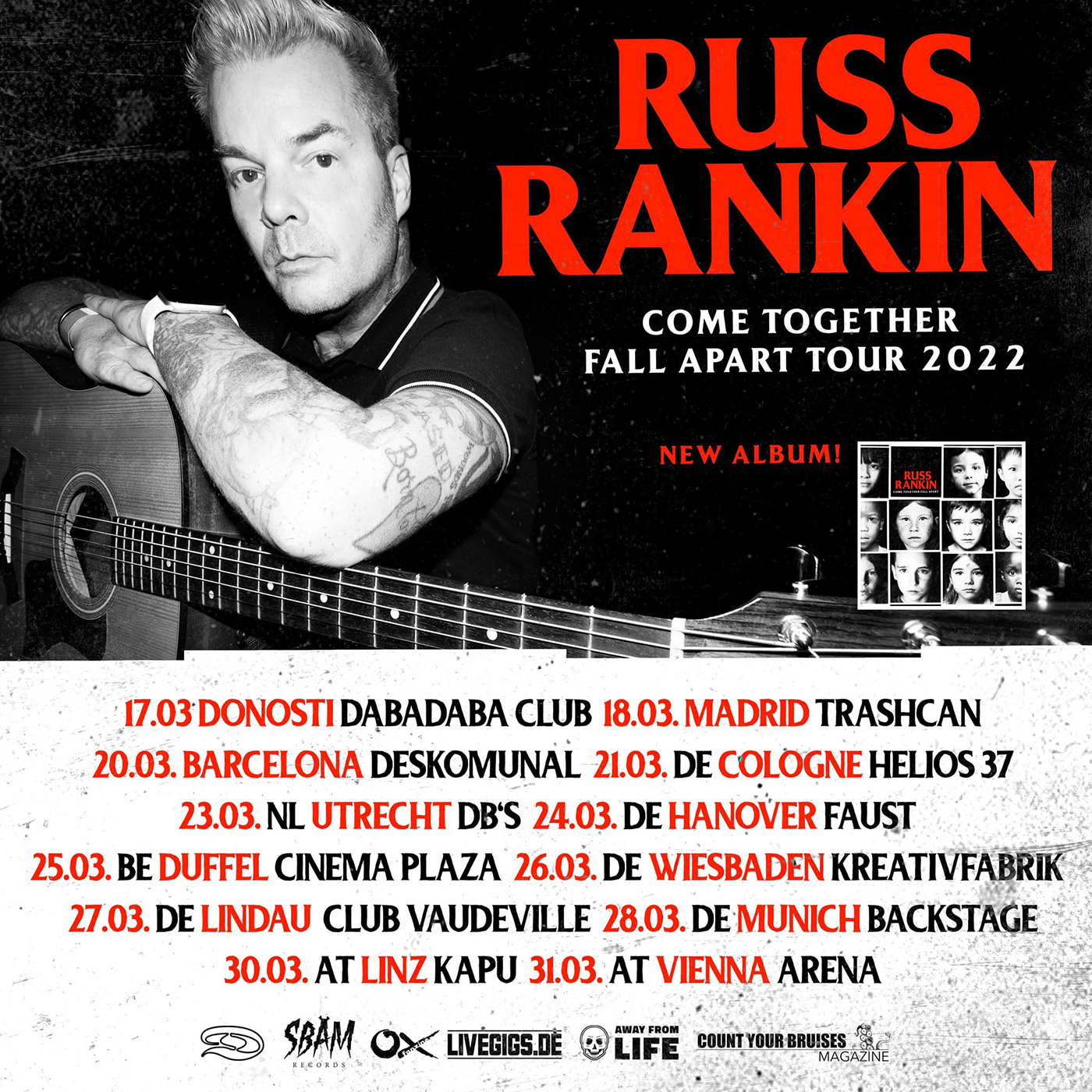 Russ Rankin - Come Together, Fall Apart Tour 2022