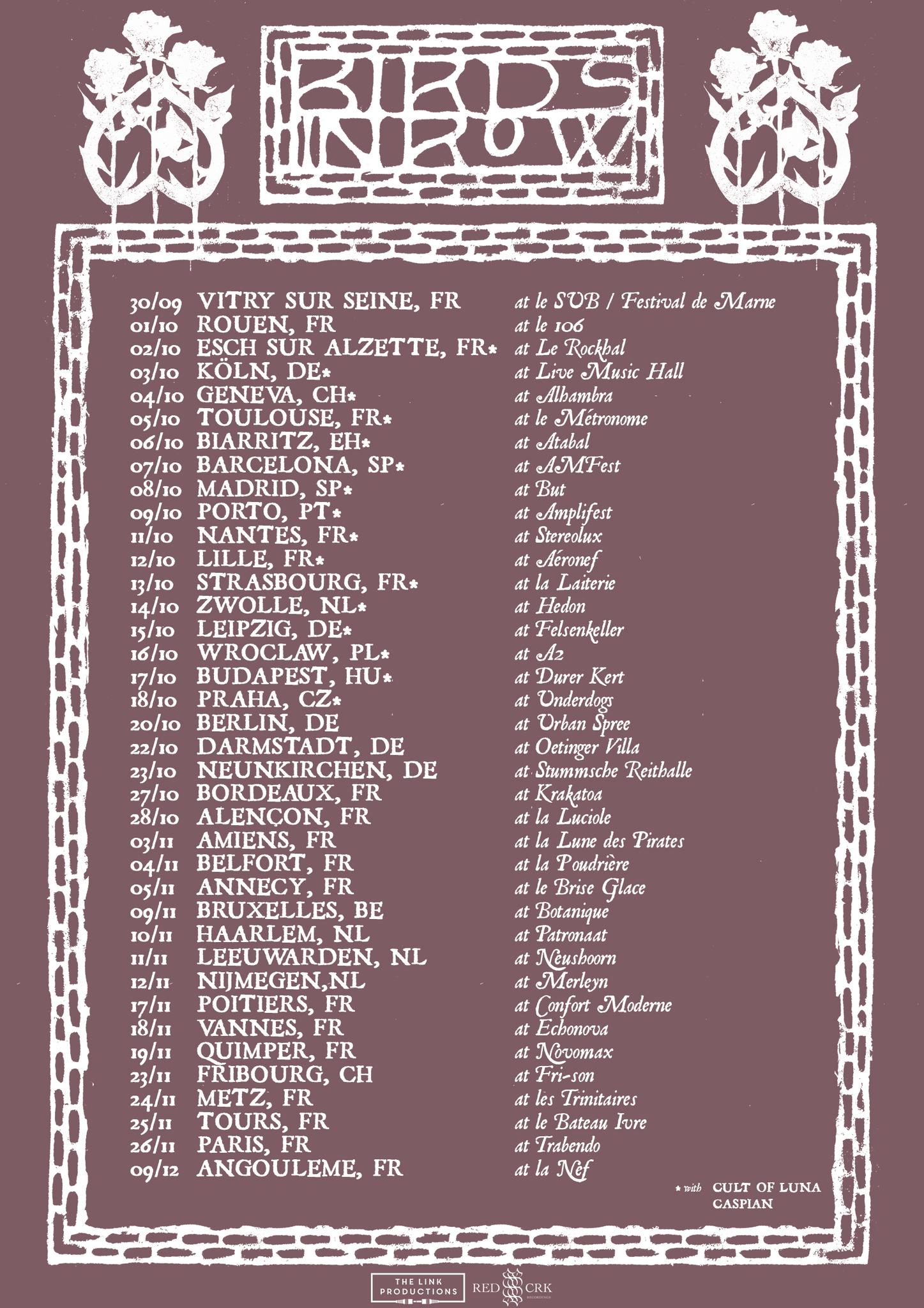 Birds In Row - Tour 2022