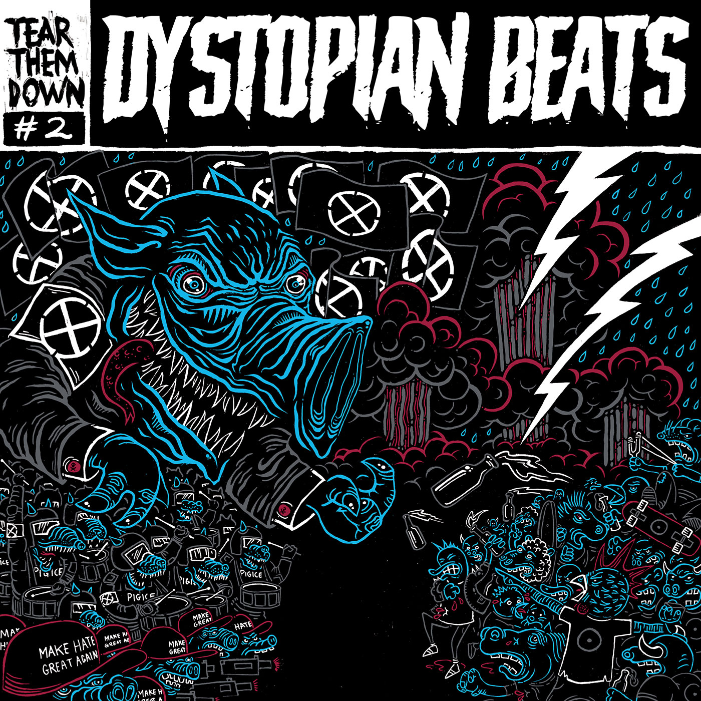 Tear Them Down - Dystopian Beats LP- Bakraufarfita Records