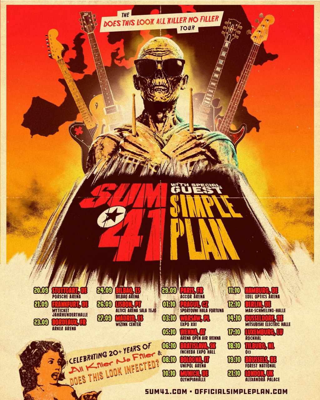 Sum 41 “Does This Look All Killer No Filler” UK/EU Tour Starts September 20th, Including Simple Plan As Special Guests