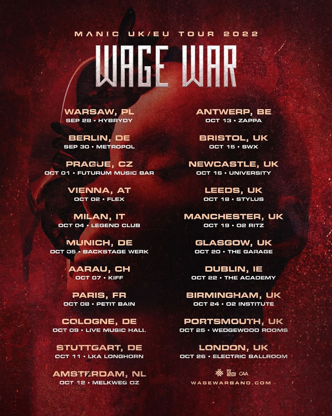 Wage War & The Devil Wears Prada - European Tour 2022