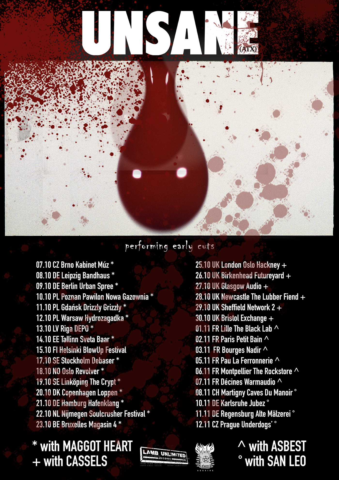 UNSANE - UK/EU Tour 2022
