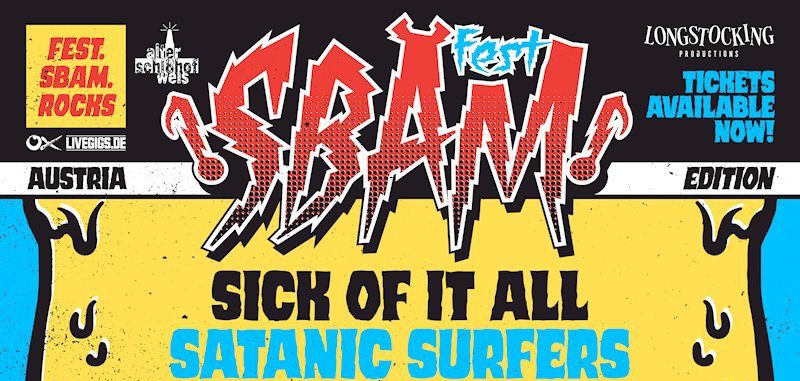 Sick Of It All, Satanic Surfers, Bracket, Not On Tour, DFL, & More To Perform At SBÄM Fest VI