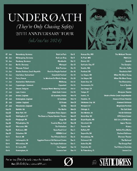 Underøath Announce The 20th Anniversary Tour