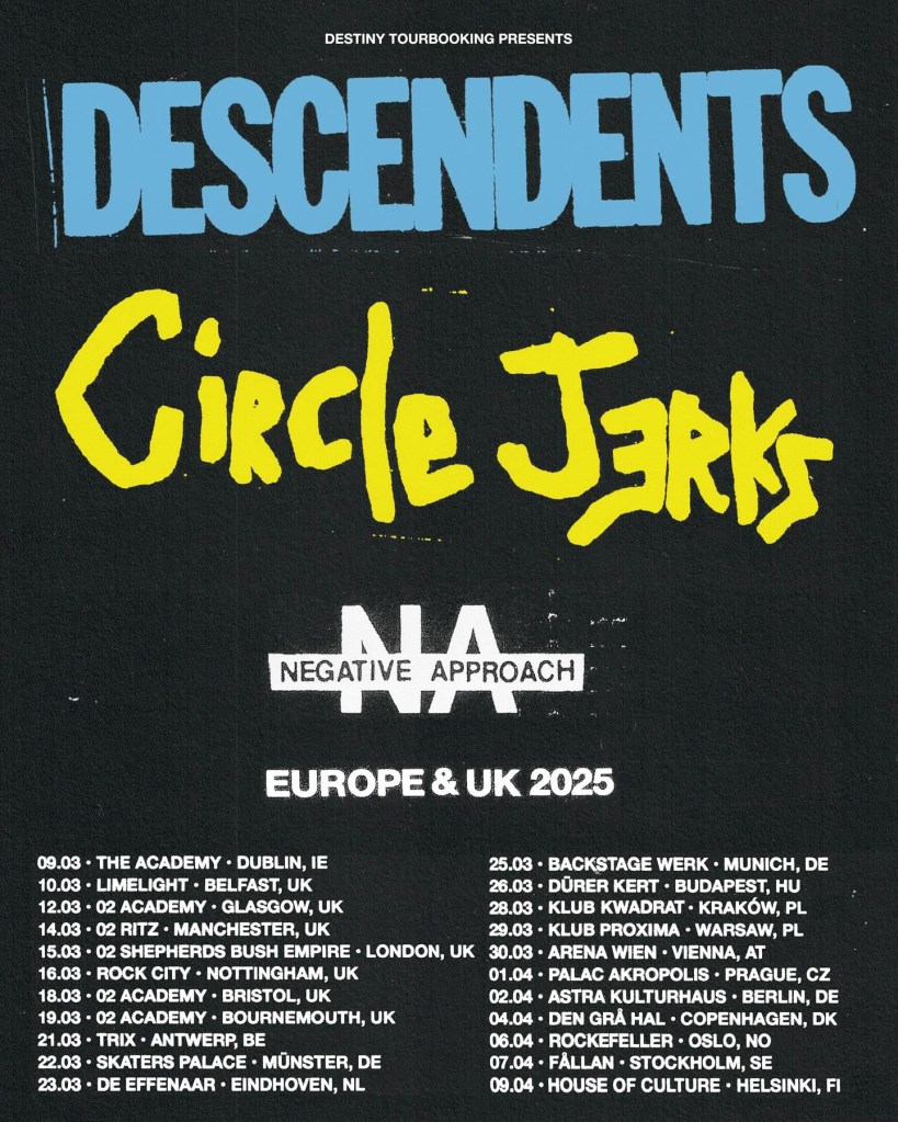 Circle Jerks, Descendents, and Negative Approach - Europeand and UK Tour 2025